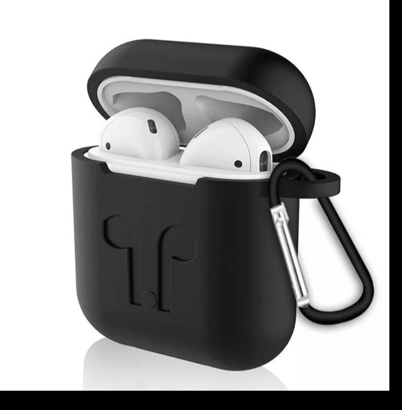 Airpods Silicone Case W/Hook C colors blue, black, white, red for iphones 7, 8