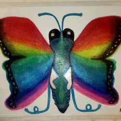 Framed, Canvas Butterfly Art (50×39in)