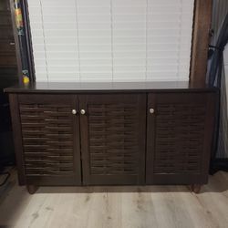 3 Door Wooden Storage Cabinet