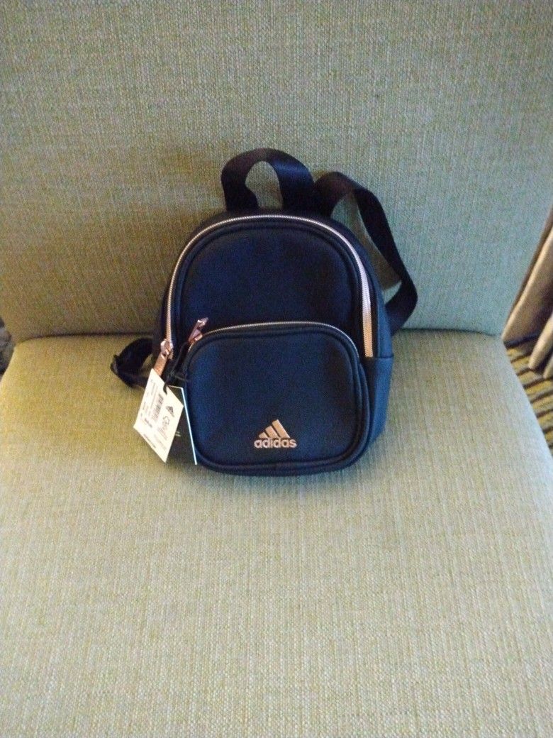 Mini Adidas Black Leather Backpack