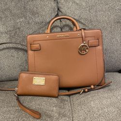 Make Me An Offer-Michael Kors Rayne  Saffiano Leather Satchel Luggage
