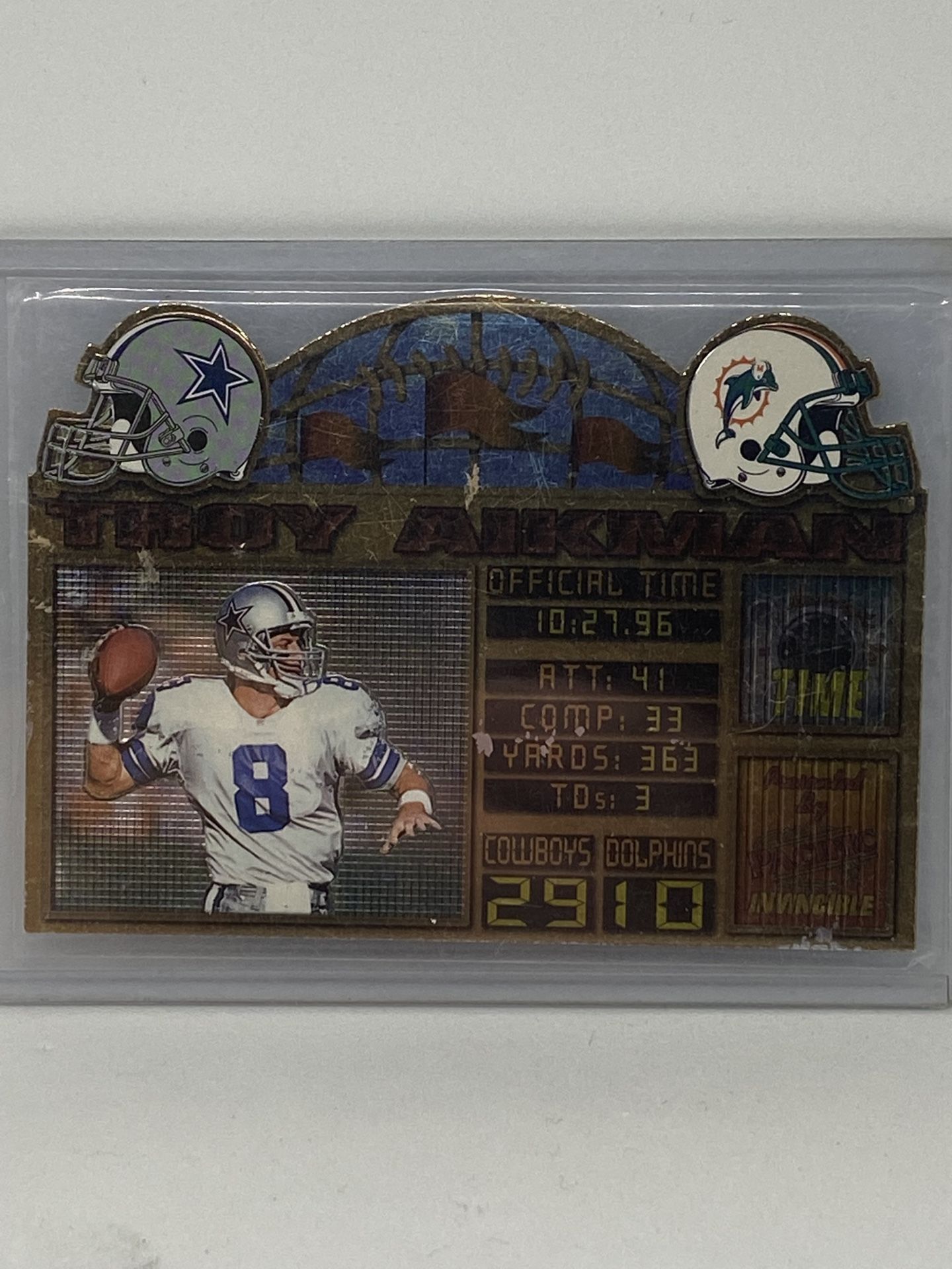 1997 Die Cut Troy Aikman Dallas Cowboys