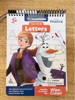 Disney Learning Frozen II Trace with Me Letters Wipe-Clean Book