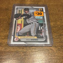Pittsburgh Pirates Paul Skenes Rookie 2024 Bowman
