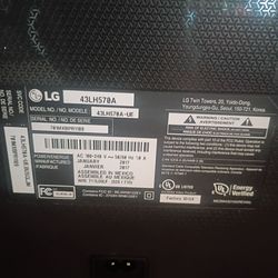 43 in LG Smart tv with remote