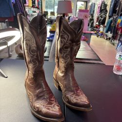 Ariat Ladies Hazen Snip Toe Whiskey Barrel Western Boots 10042382 Cowboy Sz 6.5