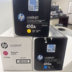HP 410A Printer Cartridges (3) - Brand New/Sealed 