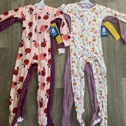 Gerber Footed Pjs Girls 3t