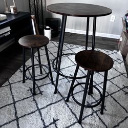 3 piece High Top Bar Table And Chairs