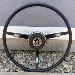 1967 Ford Mustang 3 Spoke Black Steering Wheel