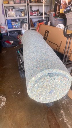 New carpet padding 1/2 inch thick approximately 19 square feet.