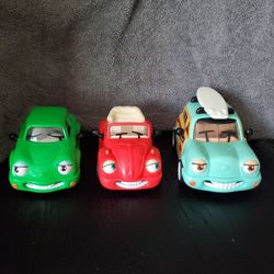 Set Of 3 Vintage 1999 Collectible Toy Chevron Techron Cars