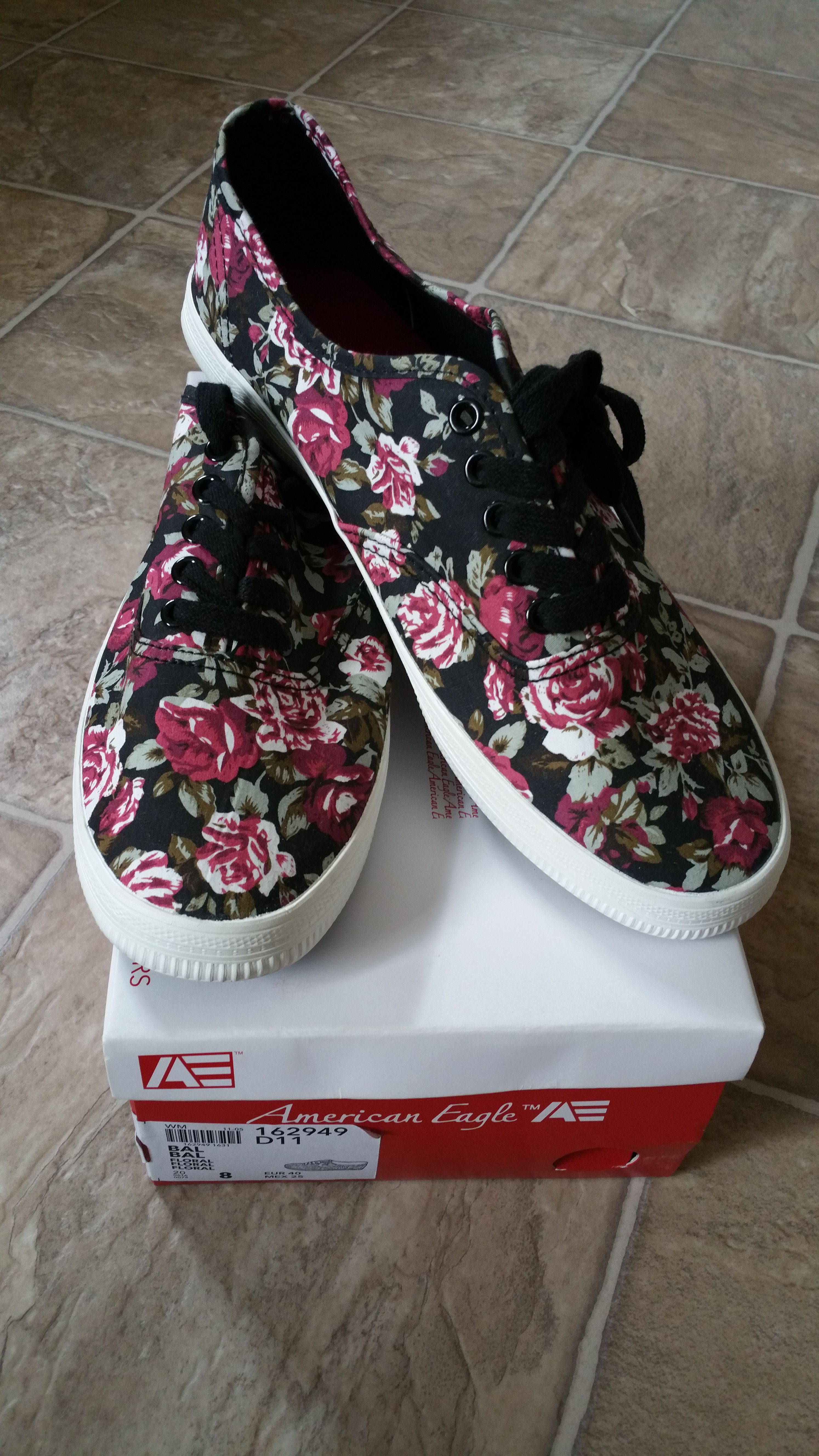 American Eagle Floral Canvas Sneakers