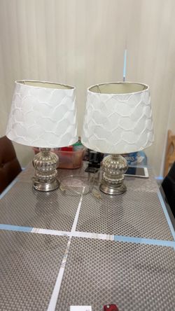 ✨ Beautiful Matching Silver Table Lamps – $32 for BOTH!