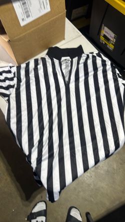 Black and White Striped Referee Jersey