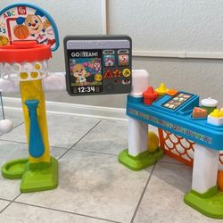 Fisher-Price Toddler Learning Toy Laugh & Learn 4-in-1 Game Experience Sports Activity Center with Smart Stages for Infants