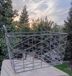 Geometric metal basket, 18 X 13