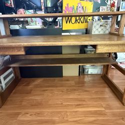 Wooden Desk With Optional Top Shelf 