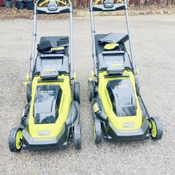 Ryobi New 40v Self Propelled Lawnmower Kit 6ah Battery And Charger $350 Each