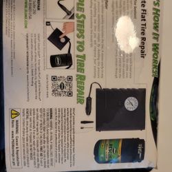 Emergency flat tire slime kit