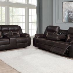 2 piece includes Sofa+Loveseat, optional matching chair add on