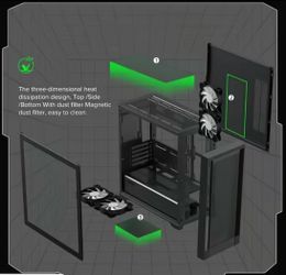 GameMax Defender Mesh Black USB3.0 Micro-ATX Gaming PC Computer Case, Pre-installed 4x ARGB Fan, Support 4000 Series GPU and 360mm AIO