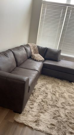 BOBs Furniture Landon Chocolate 2 Piece With Sectional 4 Year Warranty