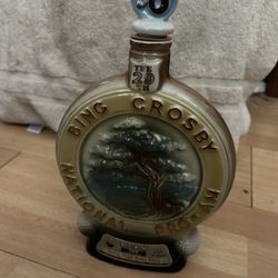 Decanter Bing Crosby Pebble Beach Cypress Point Spyglass 1970
