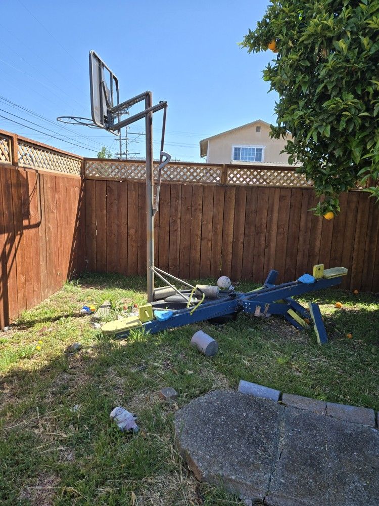 Free Basketball Hoop And Seesaw