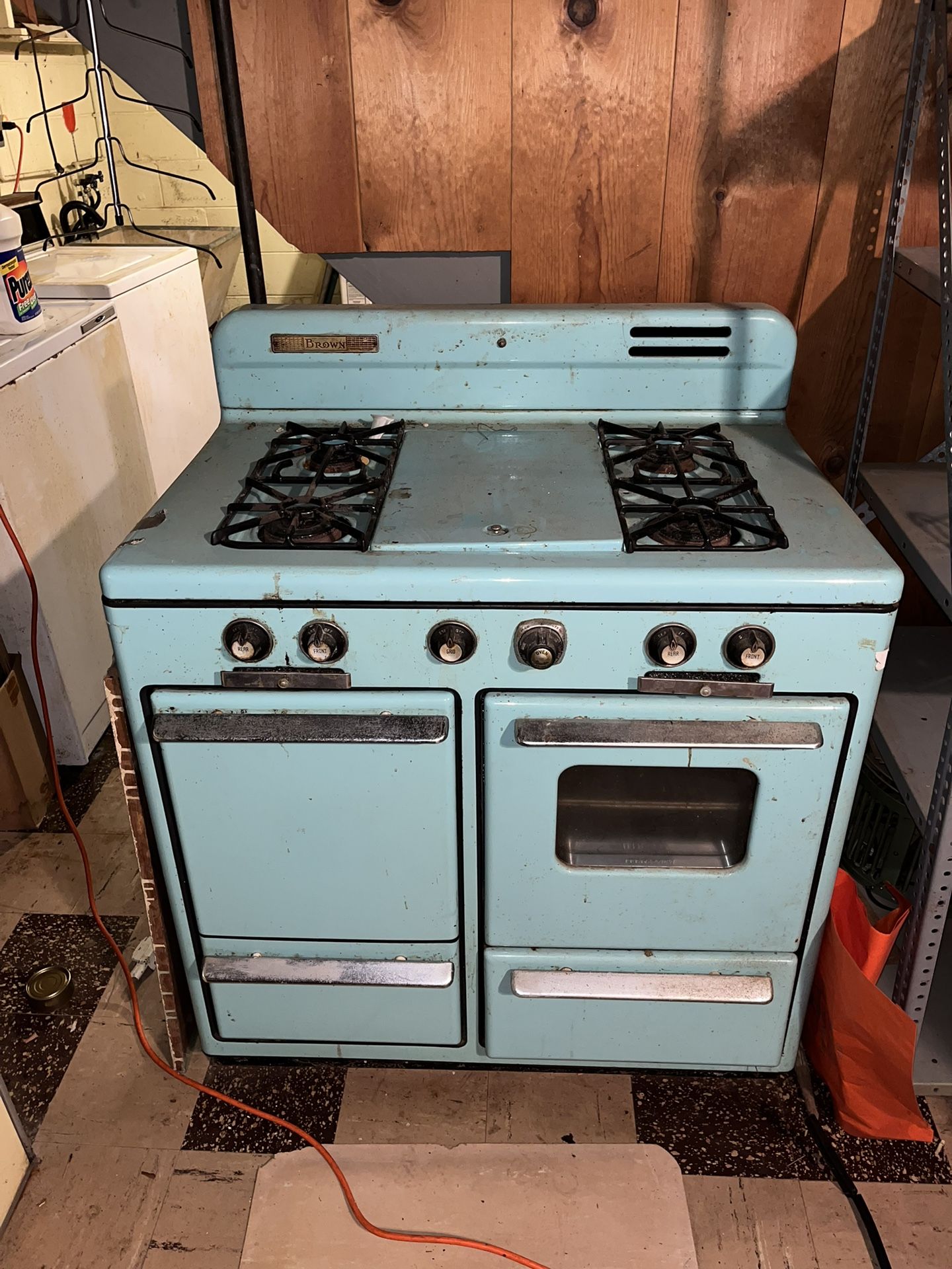 Vintage Brown Gas Stove