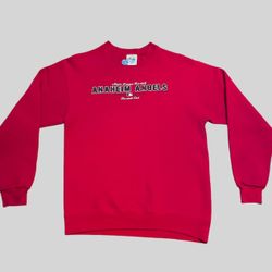 Anaheim Angels vintage 2000’s MLB baseball crewneck red sweatshirt Youth XL