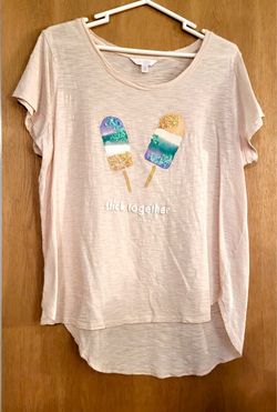 Lauren Conrad Women’s Size XL Popsicle Sequin T-shirt