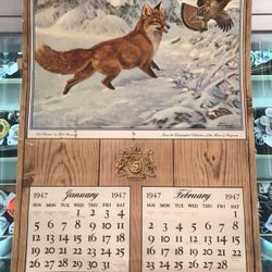 1947 Seagrams Whiskey Calendar