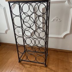 Wine Bottle Rack Metal And Wood