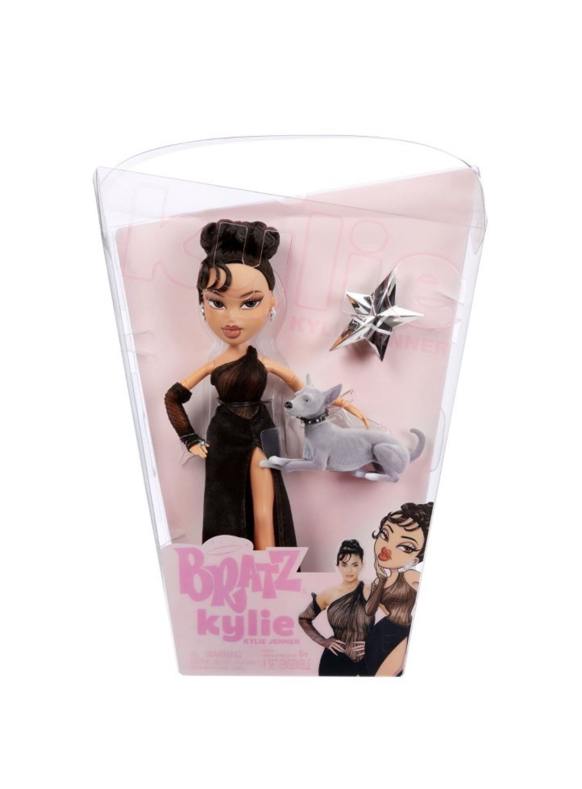 Bratz x Kylie Jenner Night Fashion Doll with Evening Gown Pet Dog and Poster