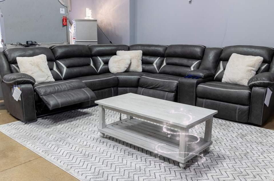 ๐ช$10 PAYMENT ๐คKincord Midnight 4-Piece Power Reclining Sectional