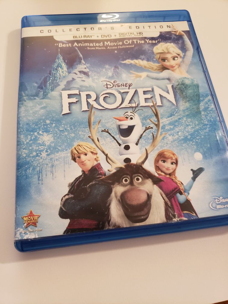 Frozen movie with blu ray and DVD
