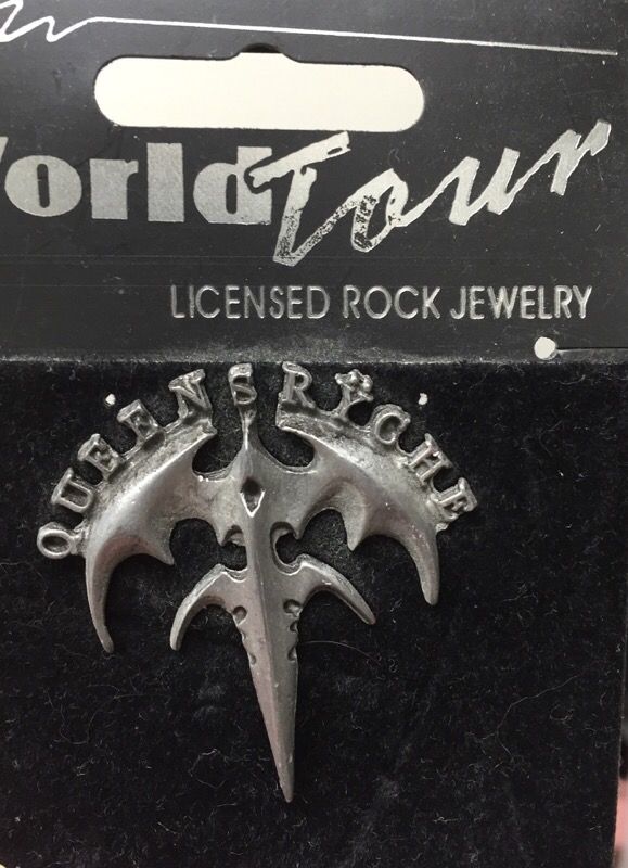 Queensryche pewter pin from 1990 tour.