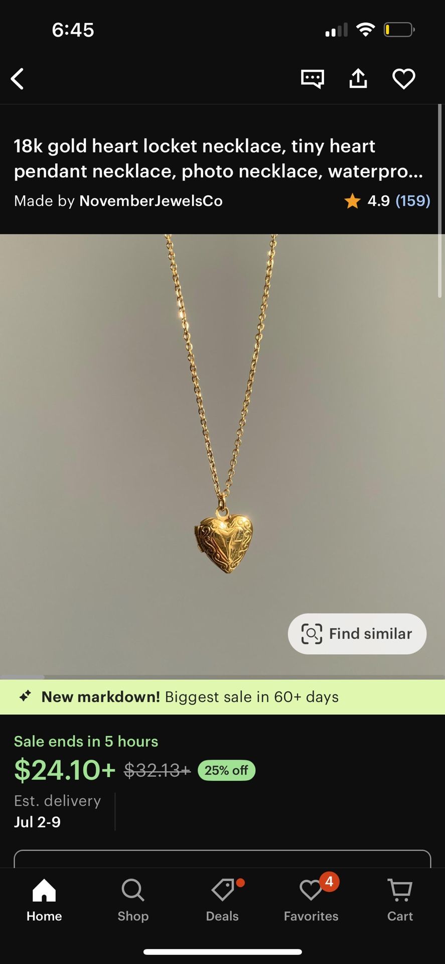 Vintage-Inspired Gold Heart Locket – Dainty & Romantic 