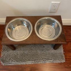 Dog Bowls And Stand