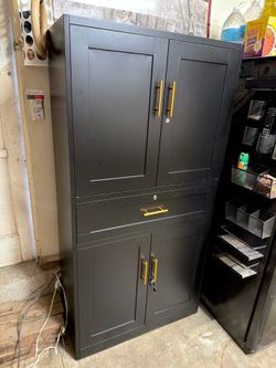 Metal storage cabinet 70” x 36” x 16”
