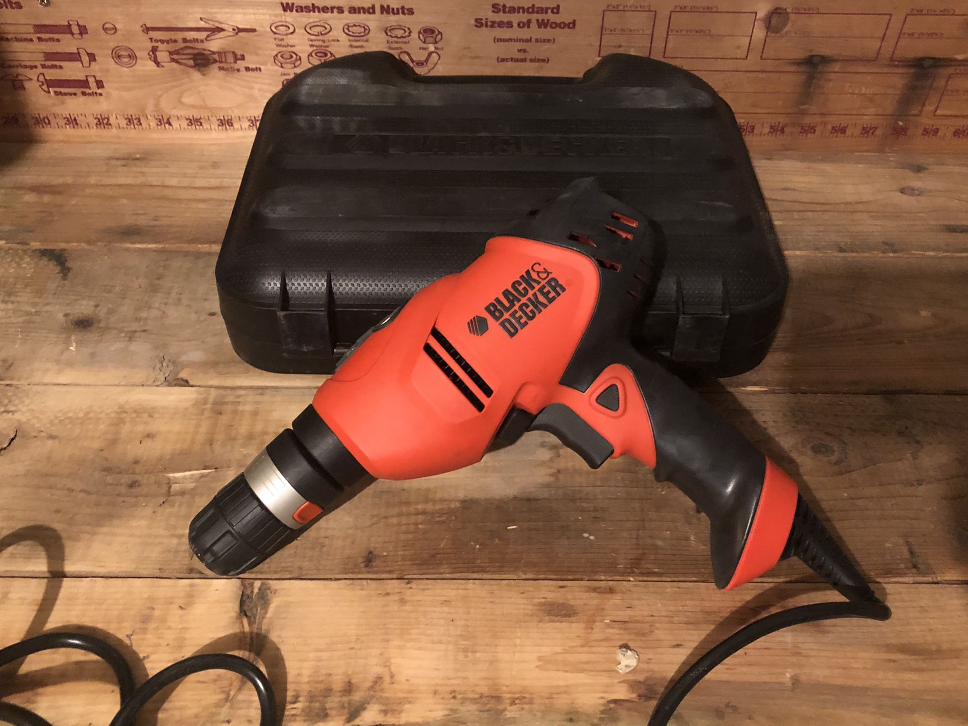 Black and Decker corded power drill