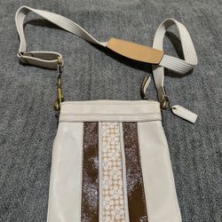 Coach Signature Stripe Crossbody Bag