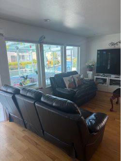 Couch recliner sofa and loveseat