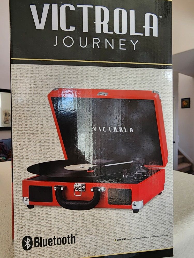 Victrola Journey Bluetooth Suitcase Record Player with 3-speed Turntable