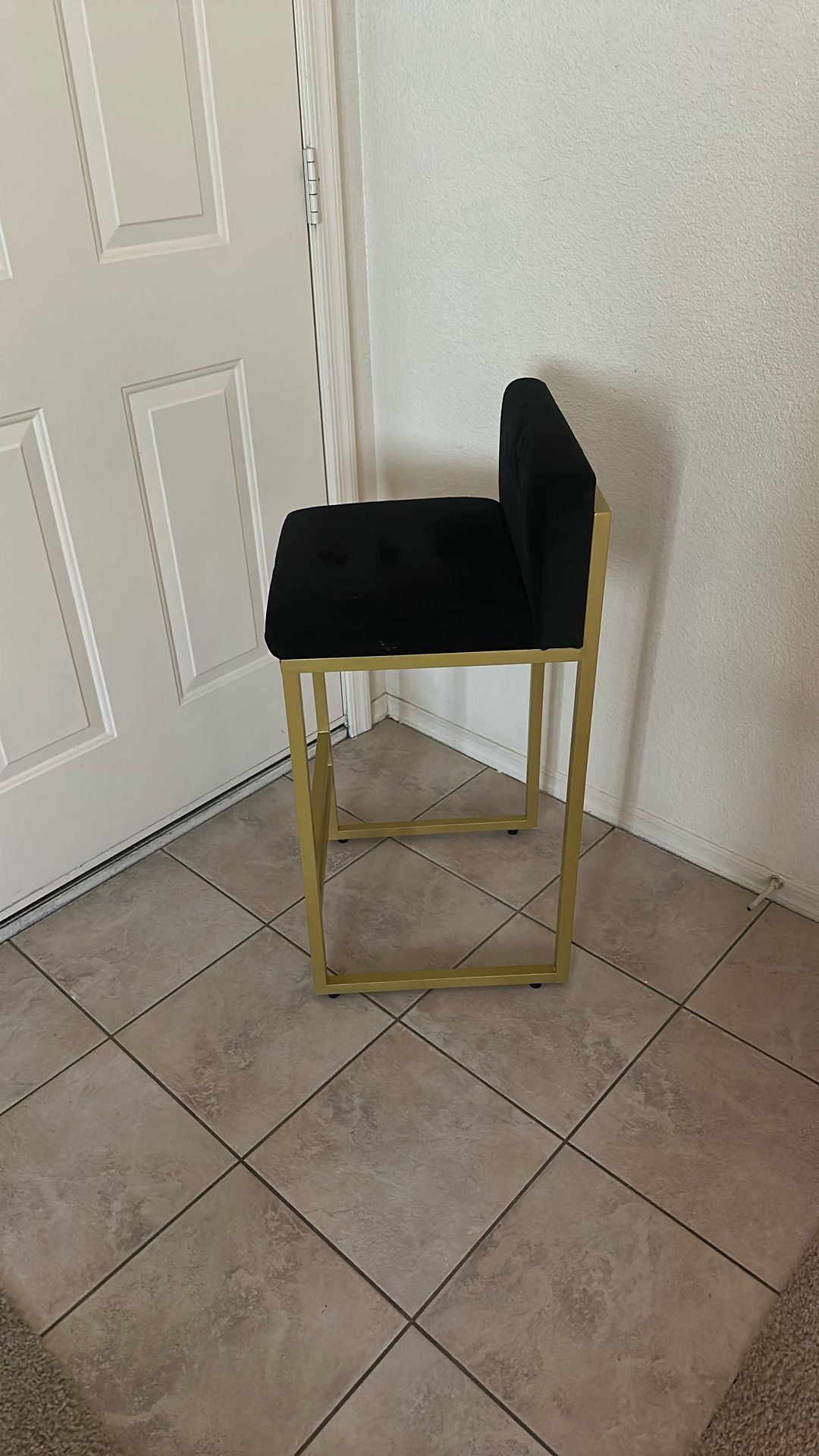 Black & Gold Counter Height Stool