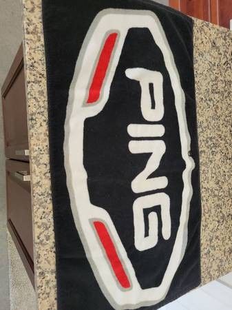 Mint ping golf towel