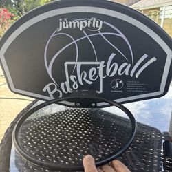 Basketball hoop for trampoline