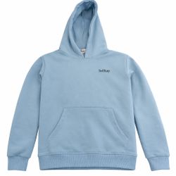 SoOkay Blue 100% Cotton Fleece Pullover Hoodie Hooded Pockets Logo