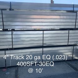 4” Steel Track With 1-1/4” Leg 20 Ga EQ @ 10 Ft